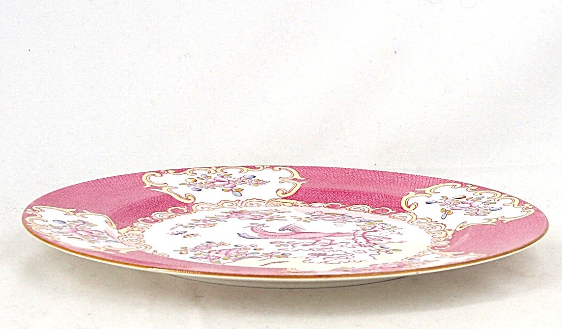 Minton Pink Cockatrice, 6 Dinner Plates, 26.7 Cm, 10 1/2".-photo-1