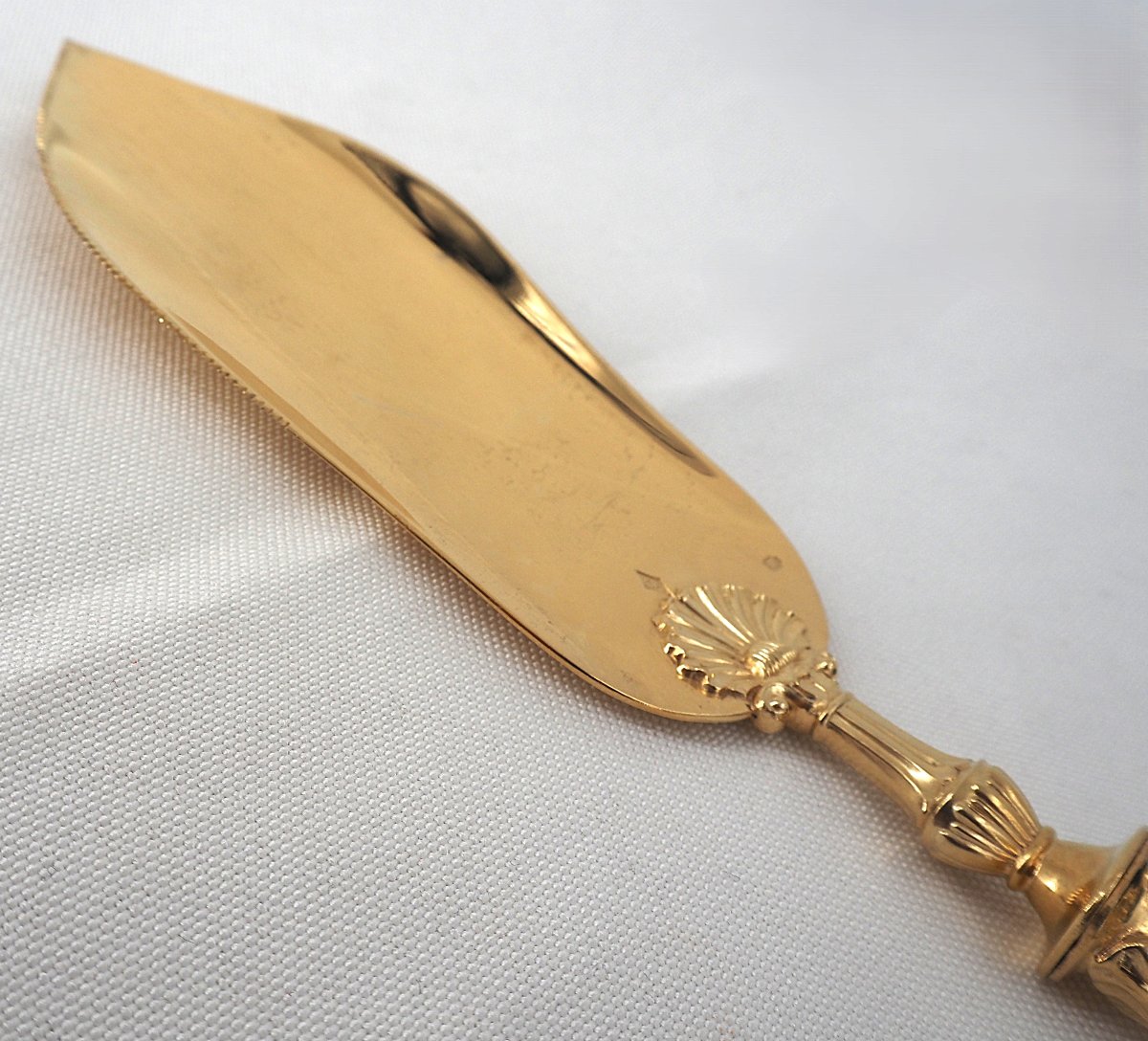 Cardeilhac, pelle à gâteau ou poisson vermeil argent massif Minerve, excellent état.-photo-2