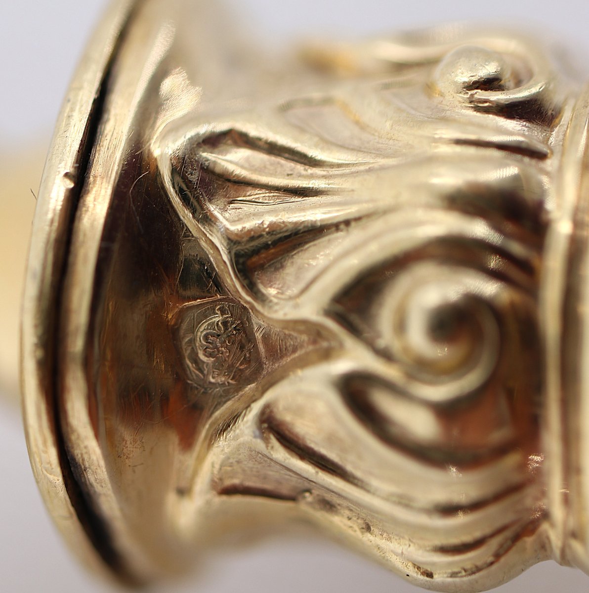 Cardeilhac, pelle à gâteau ou poisson vermeil argent massif Minerve, excellent état.-photo-4