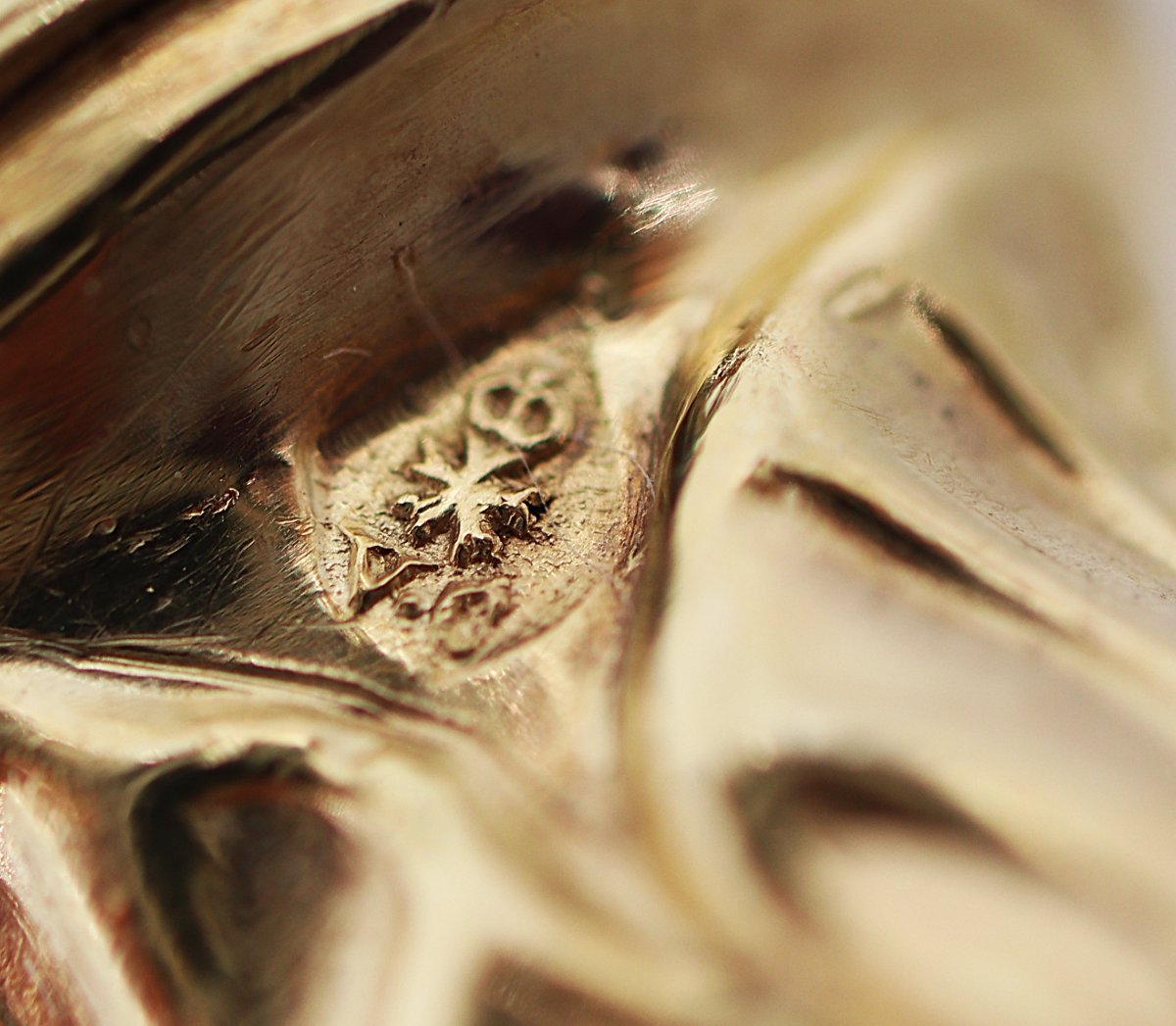 Cardeilhac, pelle à gâteau ou poisson vermeil argent massif Minerve, excellent état.-photo-5