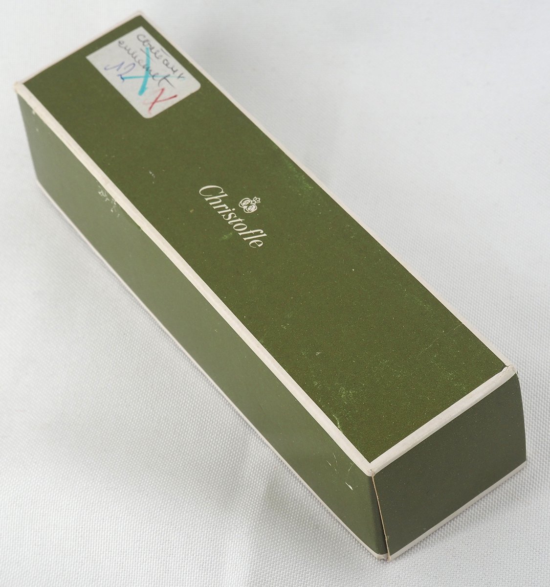 Christofle Rubans Model, 12 Entremets Knives, Dessert, Modern Handles, Near Mint Condition.-photo-7