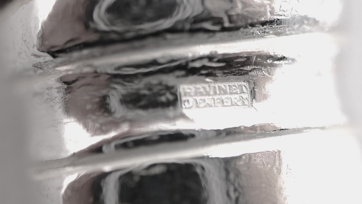 Ravinet d'Enfert, 12 couteaux de table modèle Brantome, métal argenté, très bon état.-photo-5