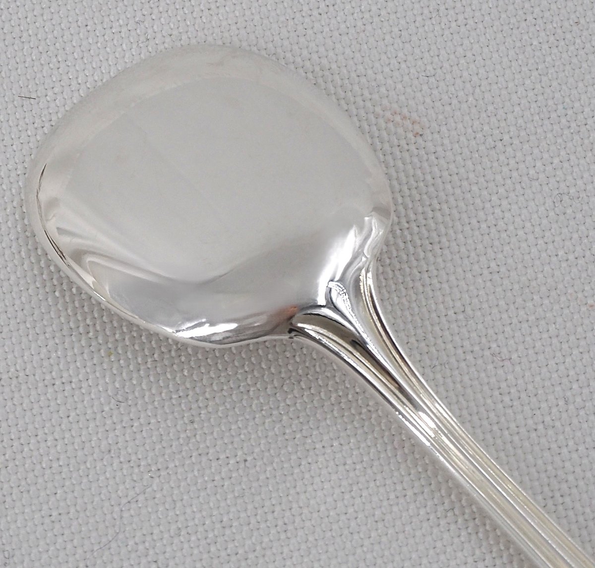 Christofle modèle Albi, 12 cuillères, pelles à glace, métal argenté, excellent état.-photo-1