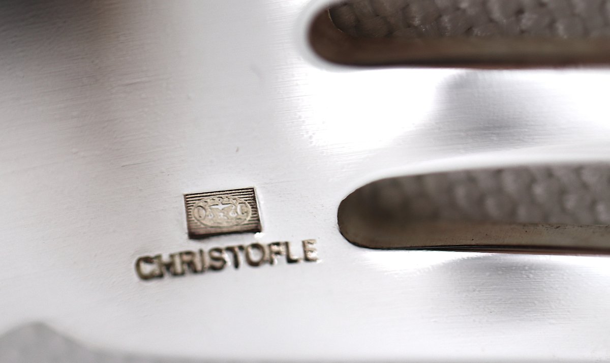 Christofle Rubans Pattern, 12 Fish Cutlery Sets, Silver-plated Metal, 24 Pieces, Perfect Condition.-photo-6