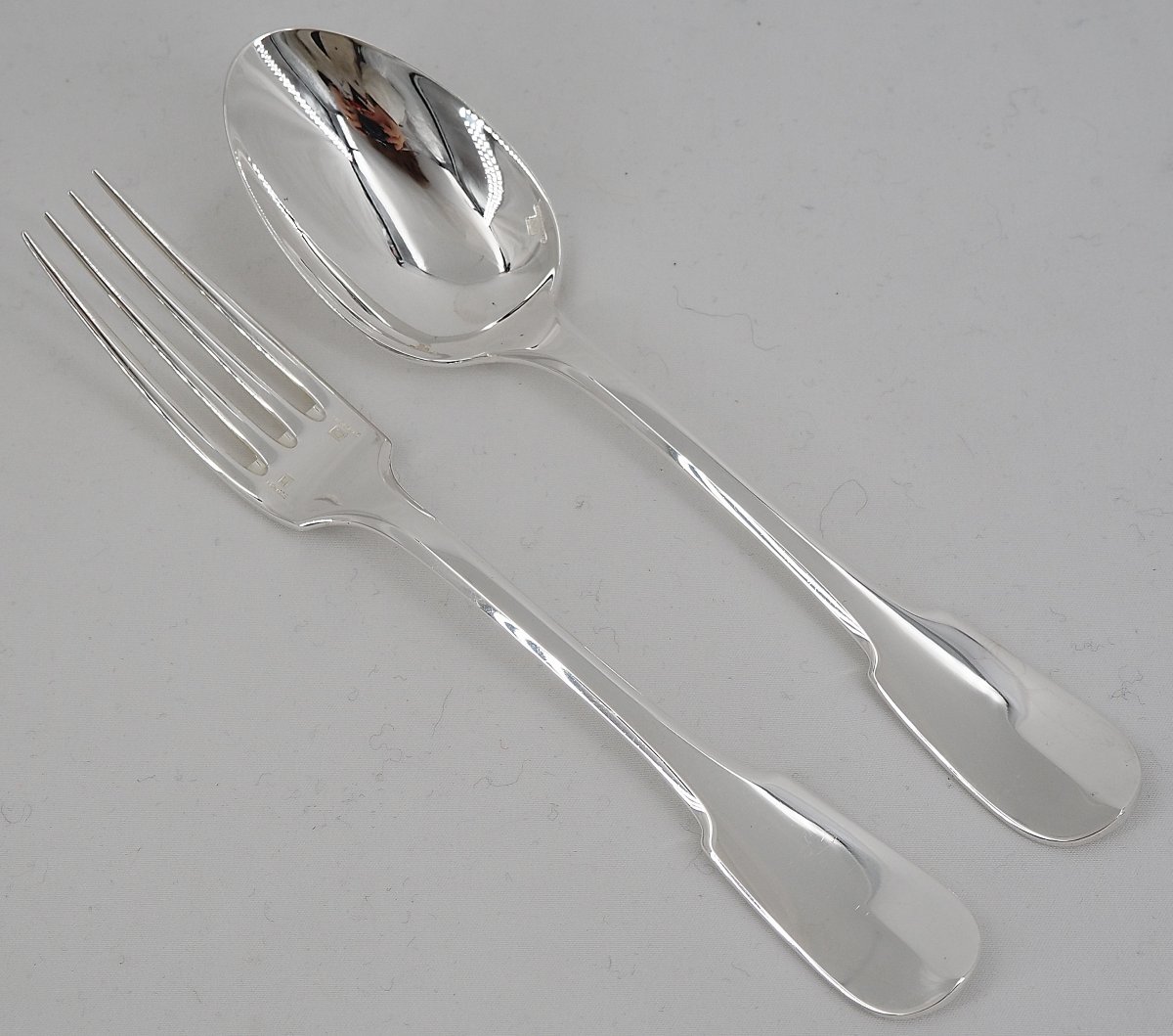 Christofle Cluny Pattern, Uniplat, 12 Place Settings, 24 Pieces, Perfect Condition, Blisters.-photo-3