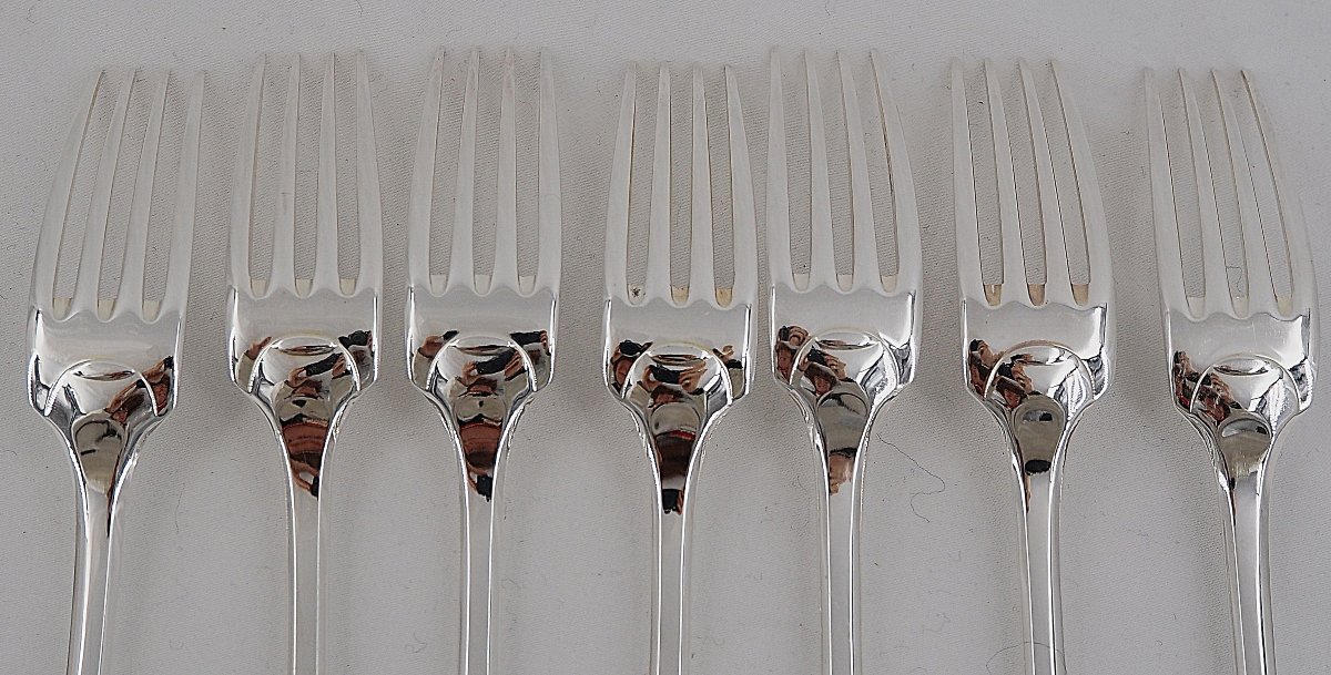 Christofle Cluny Pattern, Uniplat, 12 Place Settings, 24 Pieces, Perfect Condition, Blisters.-photo-5