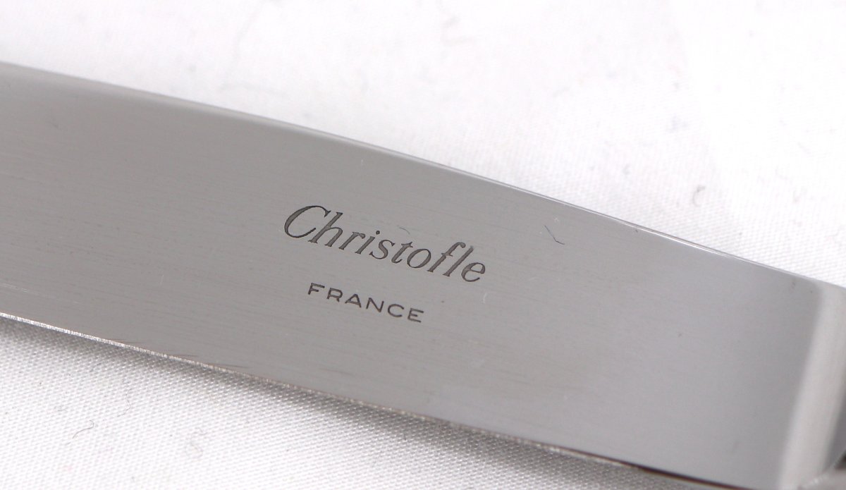 Christofle Cluny, Uniplat, 12 Table Knives In Perfect Condition, Including 4 In Sealed Blisters.-photo-5