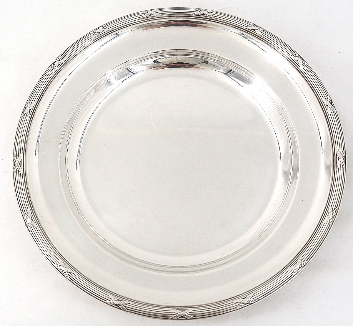 Christofle modèle Rubans, légumier et son dormant, métal argenté, excellent état.-photo-5