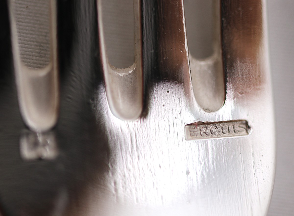 Ercuis Louis XV Pattern, 50 Piece Cutlery Set, Knives, Silver Plate, Excellent Condition.-photo-6