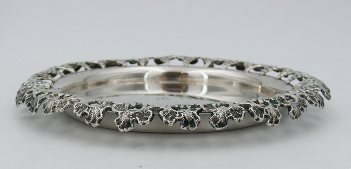 Decanter Base, Solid Silver Bottle Austria, Vienna, 1851, 130 G.-photo-2