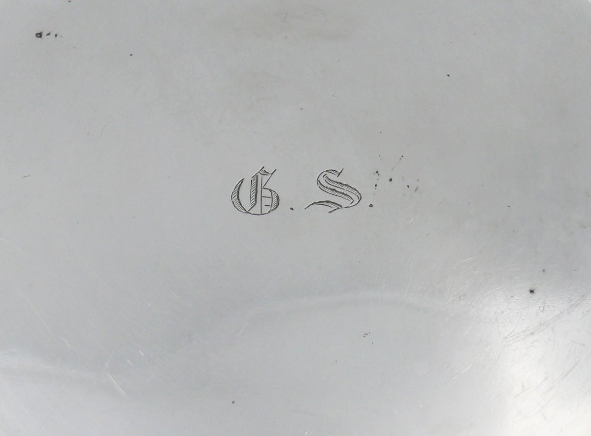 Decanter Base, Solid Silver Bottle Austria, Vienna, 1851, 130 G.-photo-3