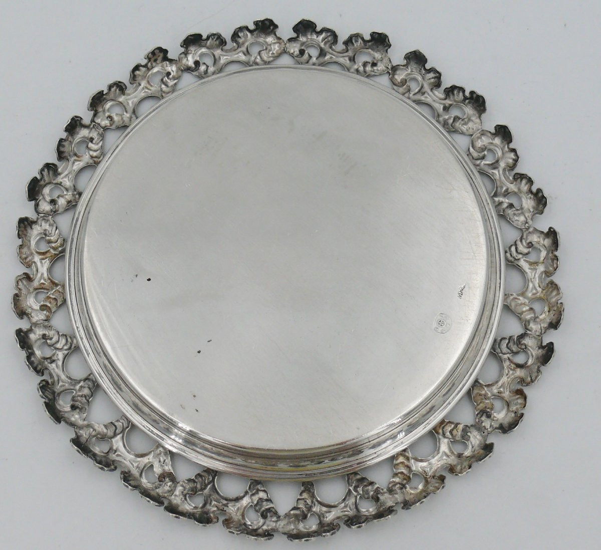 Decanter Base, Solid Silver Bottle Austria, Vienna, 1851, 130 G.-photo-3