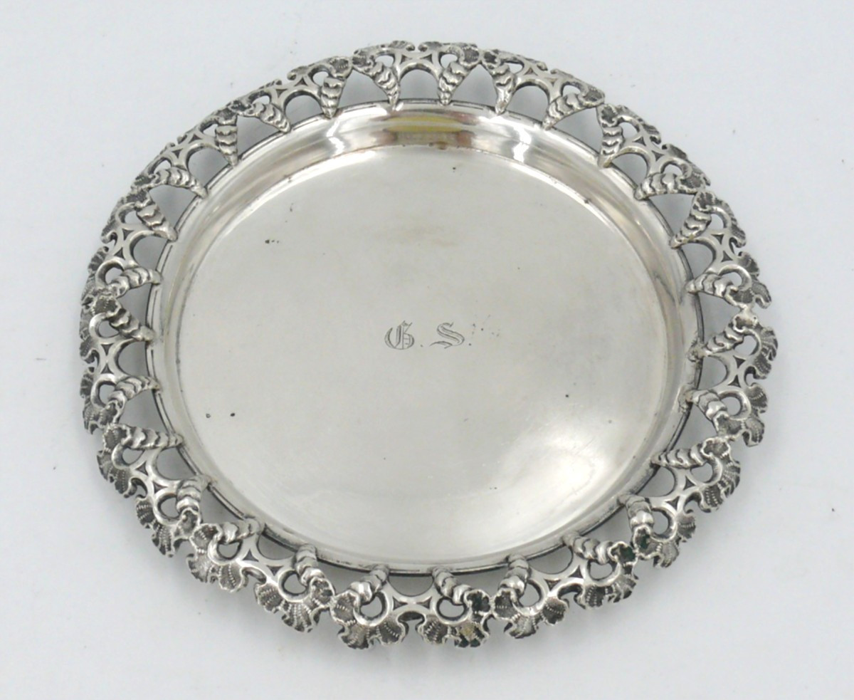 Decanter Base, Solid Silver Bottle Austria, Vienna, 1851, 130 G.