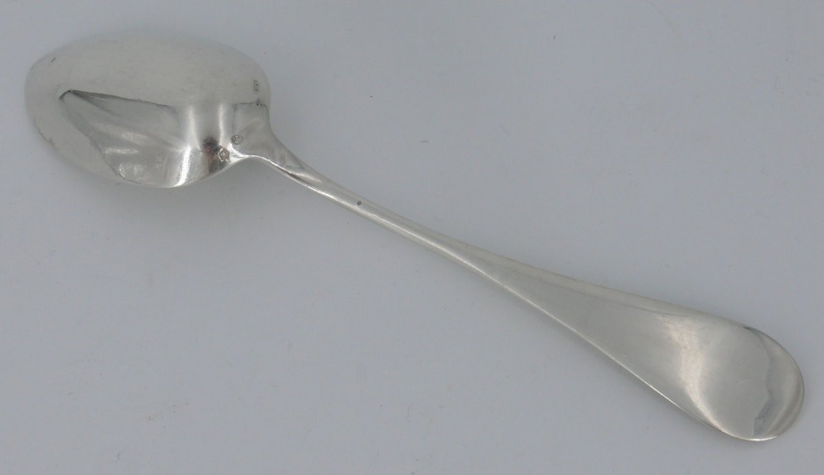 Cuillère à ragout, argent massif Autriche, Baguette, excellent état, sans monogramme.-photo-3