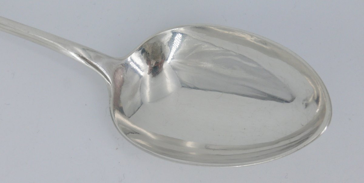 Cuillère à ragout, argent massif Autriche, Baguette, excellent état, sans monogramme.-photo-4