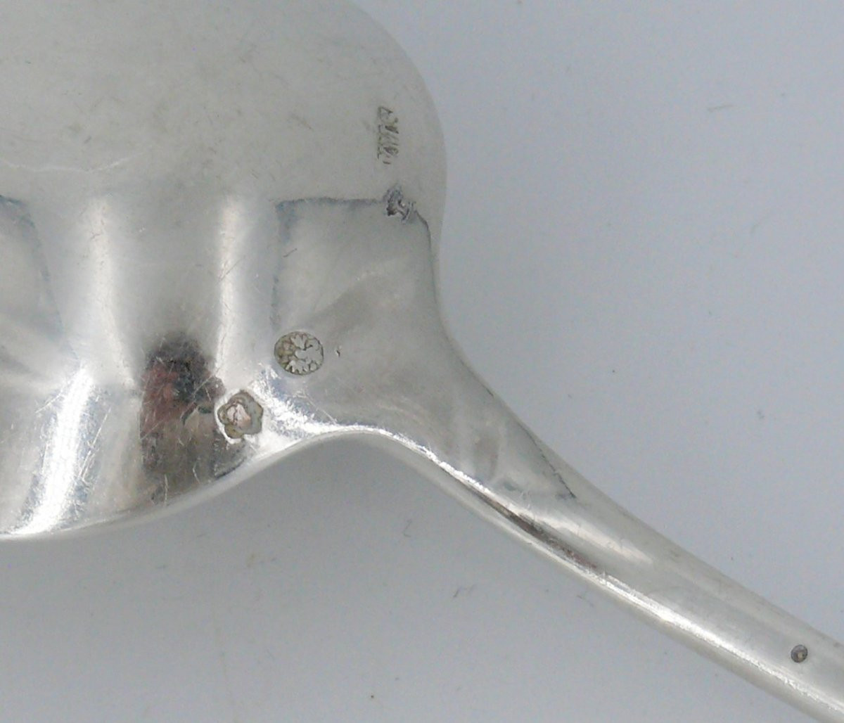 Cuillère à ragout, argent massif Autriche, Baguette, excellent état, sans monogramme.-photo-1