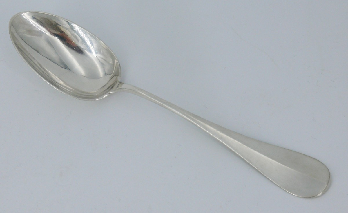 Cuillère à ragout, argent massif Autriche, Baguette, excellent état, sans monogramme.