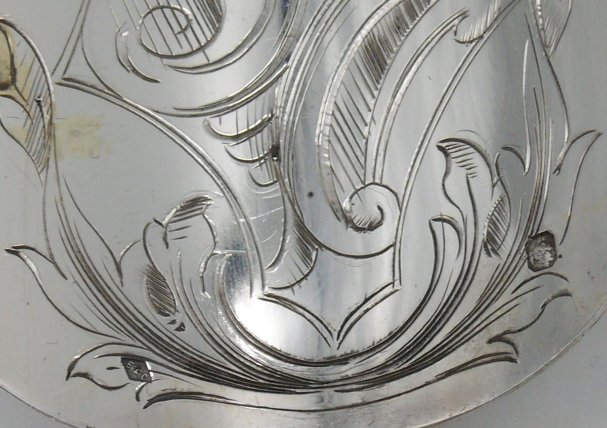 Eugène Collet, pelle à poisson argent massif Minerve, style Louis XV, parfait état.-photo-3