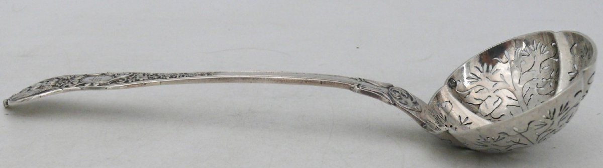 Solid Silver Sprinkling Spoon, Vieillard Hallmark 1819-1838, Vine.-photo-4