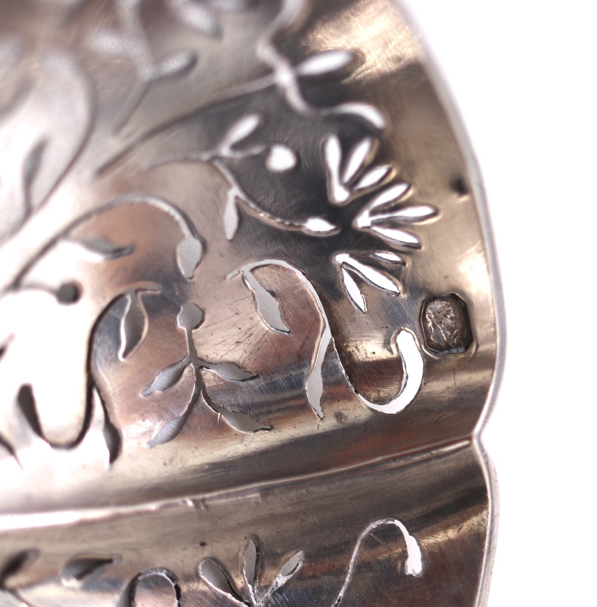 Solid Silver Sprinkling Spoon, Vieillard Hallmark 1819-1838, Vine.-photo-5