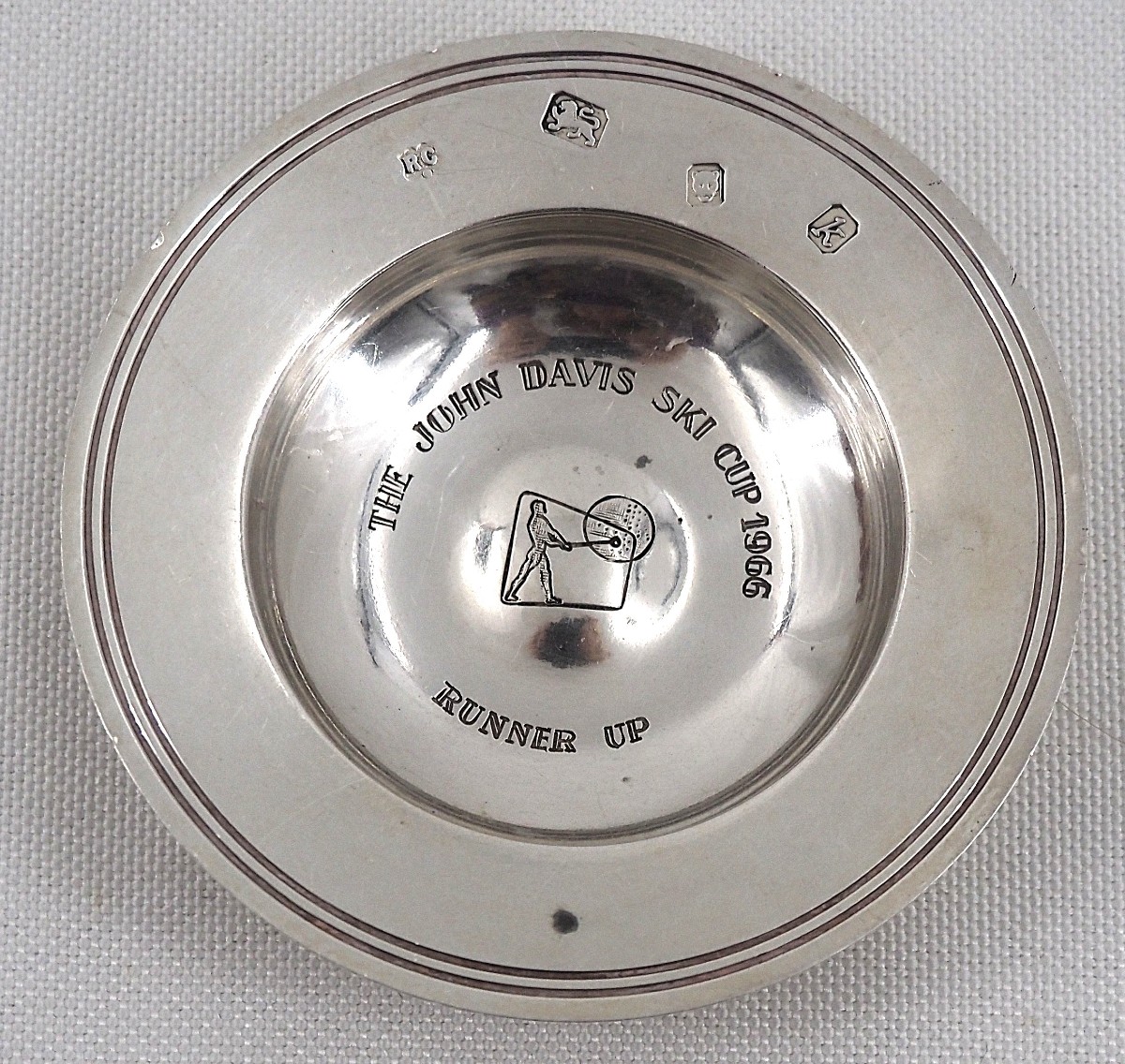 2 coupelles, trophée sport, Golf, argent massif anglais, 1966.-photo-3