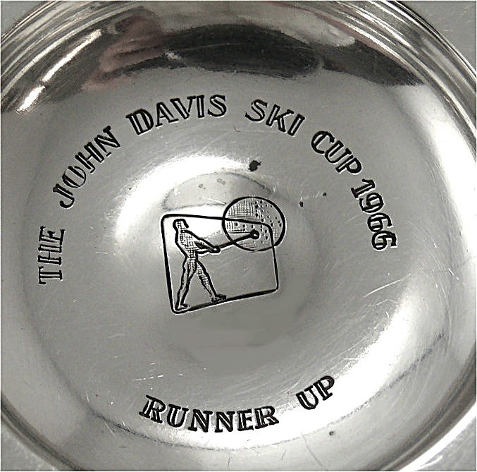 2 coupelles, trophée sport, Golf, argent massif anglais, 1966.-photo-2