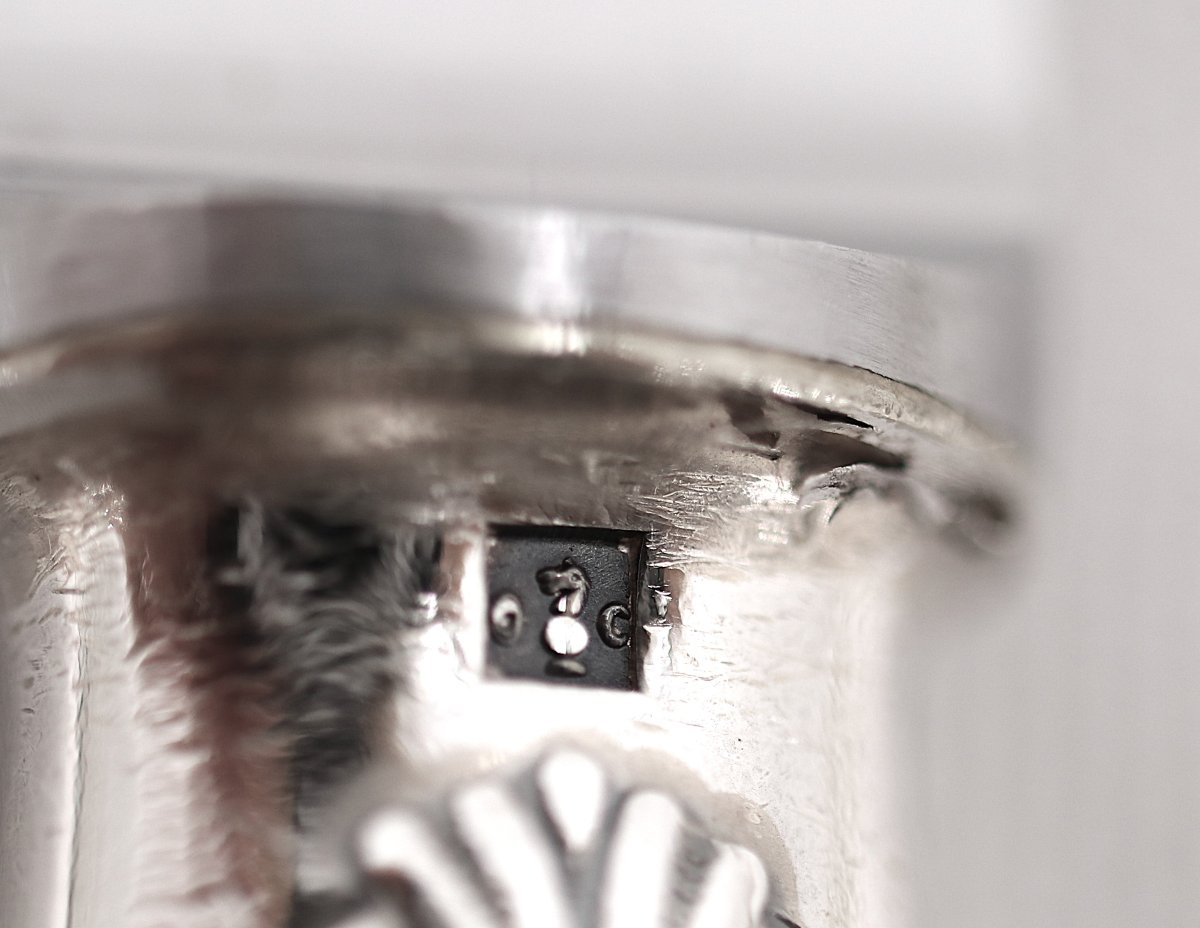 Christofle modèle Rubans, 10 couteaux de table en métal argenté en excellent état.-photo-3