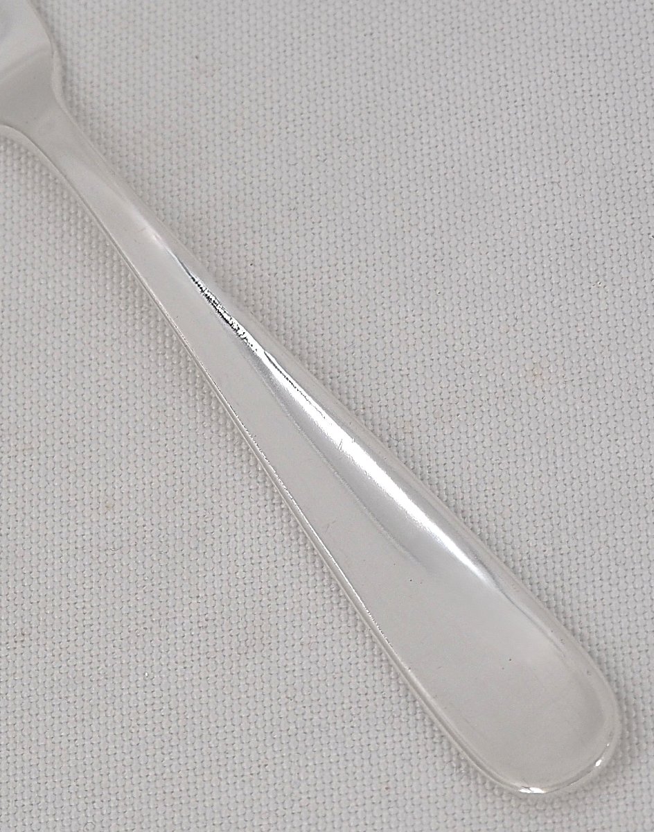 Christofle Dax Pattern, 12 Fish Cutlery Pieces, 24 Pieces In Silver-plated Metal, Perfect Condition.-photo-4