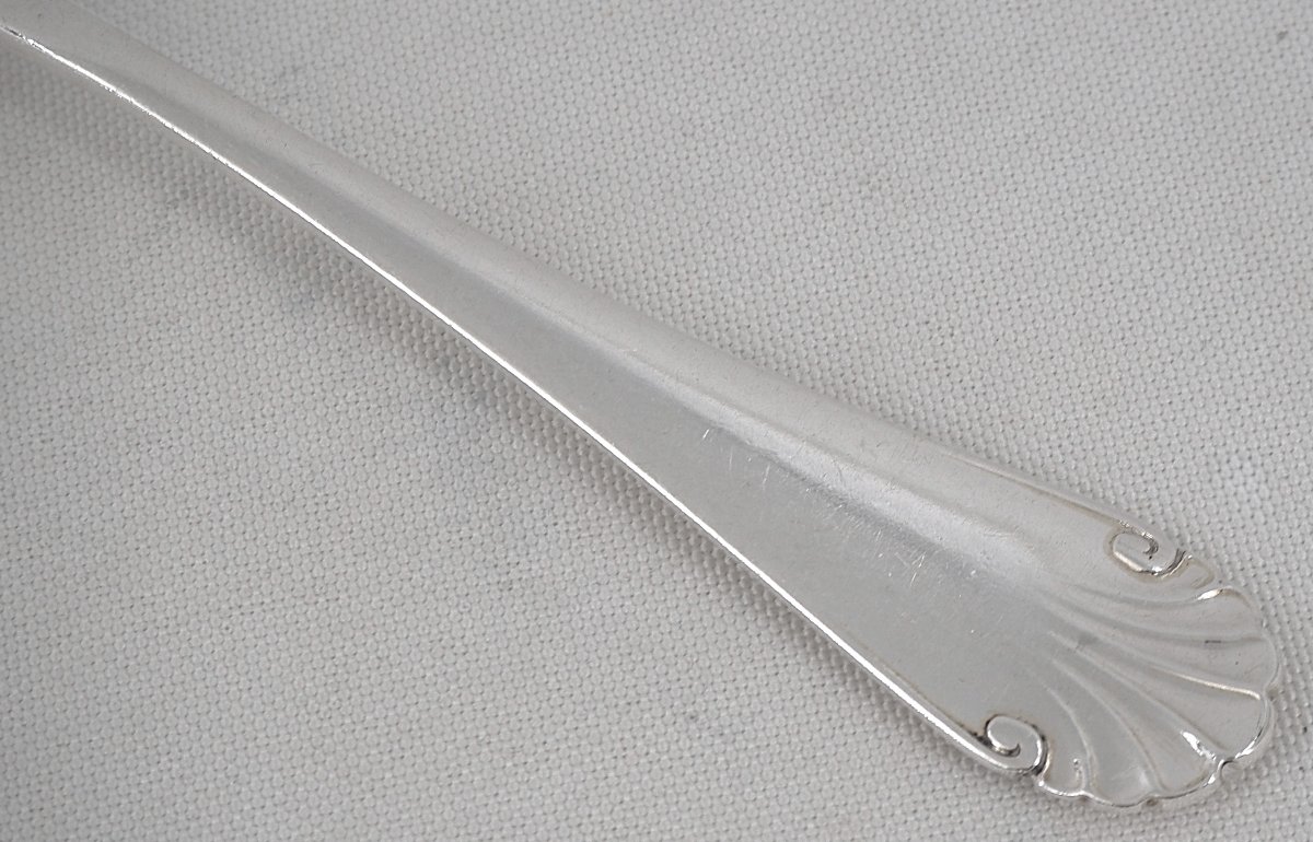 Christofle Directoire Pattern, Rat Tail, 37-piece Silver-plated Flatware Set.-photo-2