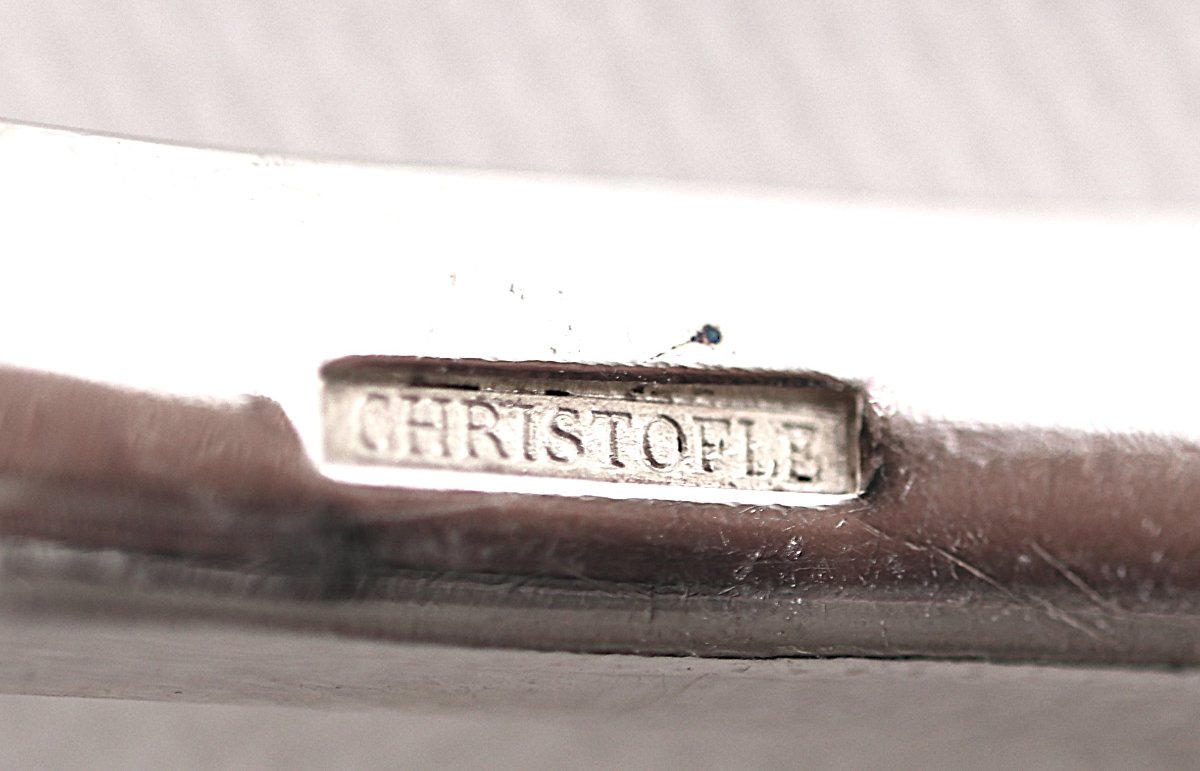 Christofle Directoire Pattern, Rat Tail, 37-piece Silver-plated Flatware Set.-photo-4