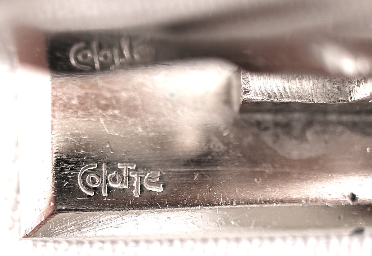 Aristide Colotte, 12 porte-couteaux animaliers, Art Déco, excellent état, écrin.-photo-6