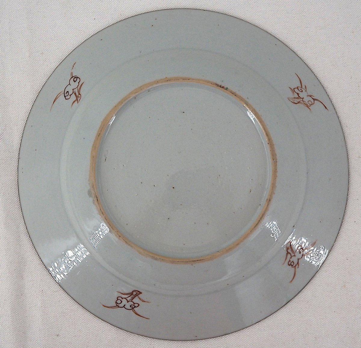 Assiette en porcelaine de Chine, Compagnie des Indes famille rose, XVIIIème.-photo-2