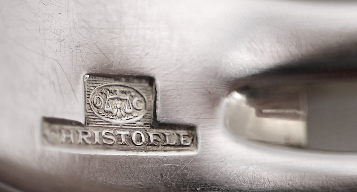 Christofle modèle Malmaison, ménagère set 49 pièces en métal argenté, excellent état.-photo-6