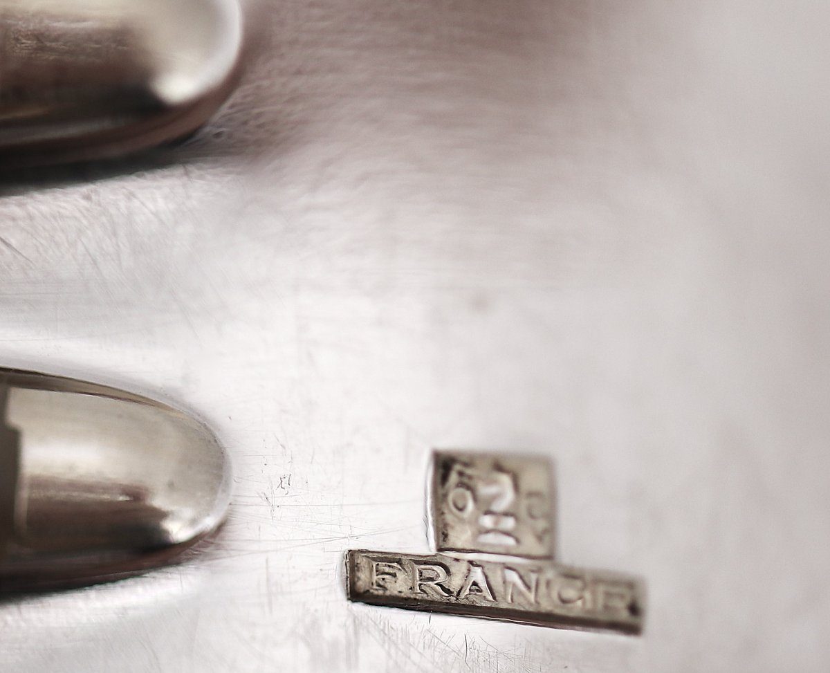 Christofle modèle Malmaison, ménagère set 49 pièces en métal argenté, excellent état.-photo-7