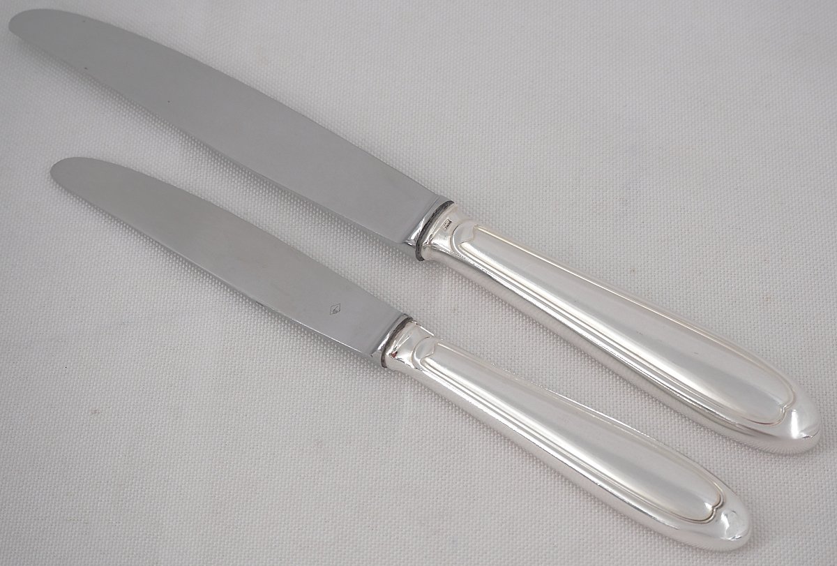 Ravinet d'Enfert Model Filet Droit, 24 Knives: 12 Table Knives + 12 Dessert Knives, Dessert Knives, Cheese Knives-photo-2