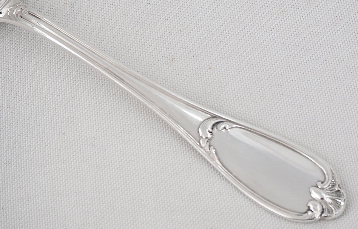 Ercuis Pompadour Model, 37-piece Silver-plated Menagère Set, Louis XV Style.-photo-4