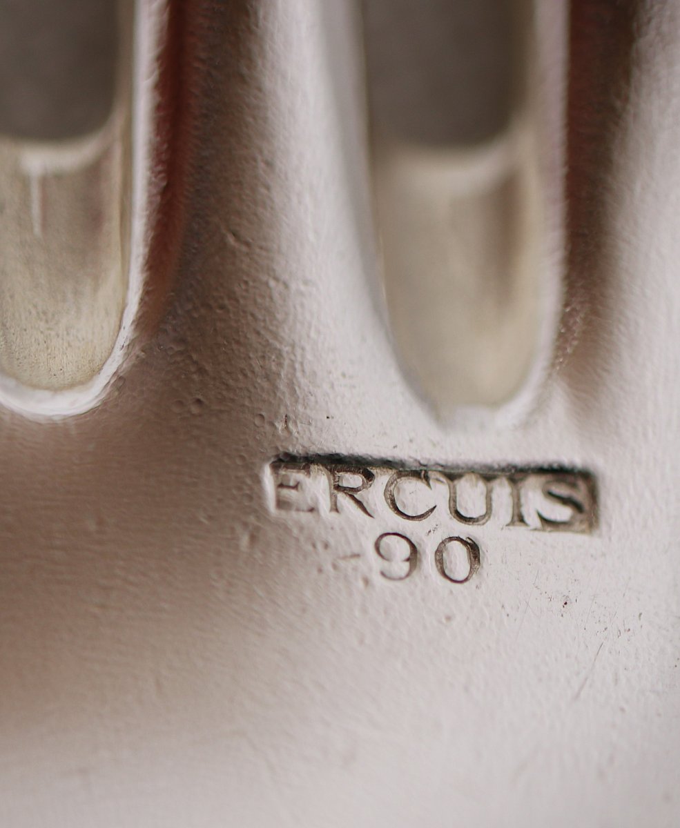 Ercuis Neptune Model, 37-piece Art Deco Silver-plated Set, Excellent Condition.-photo-6