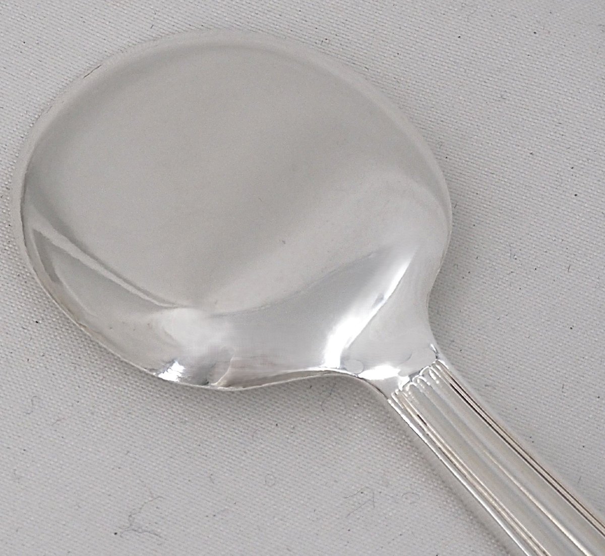 Christofle Mira, Ondulation, 12 cuillères, pelles à glace en métal argenté, excellent état.-photo-3