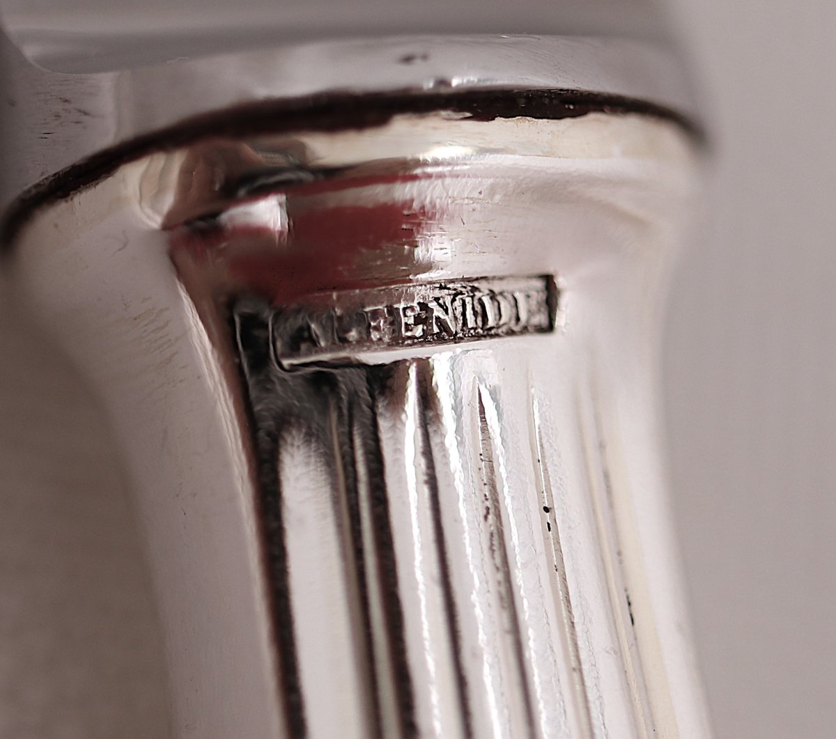 Alfénide, Christofle Cirta Model, Art Deco24 Knives: 12 Table Knives + 12 Dessert Knives.-photo-5