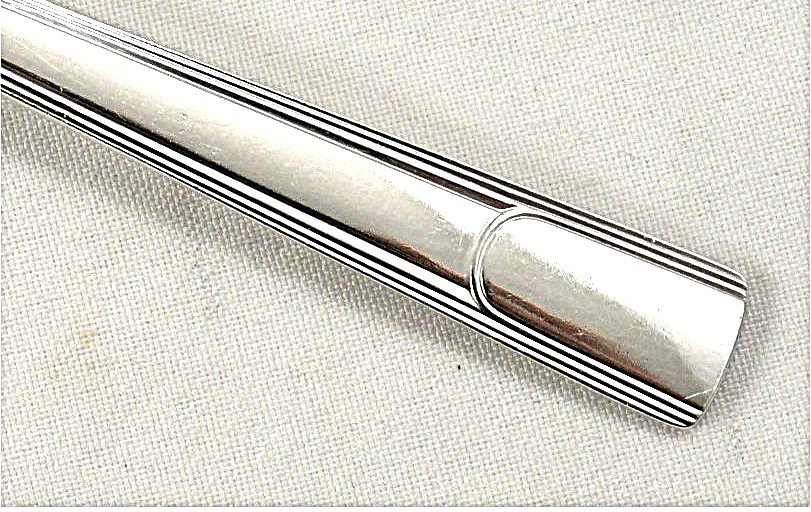 Christofle Gabon Model, Art Deco, 12 Place Settings, 24 Pieces In Silver-plated Metal.-photo-4