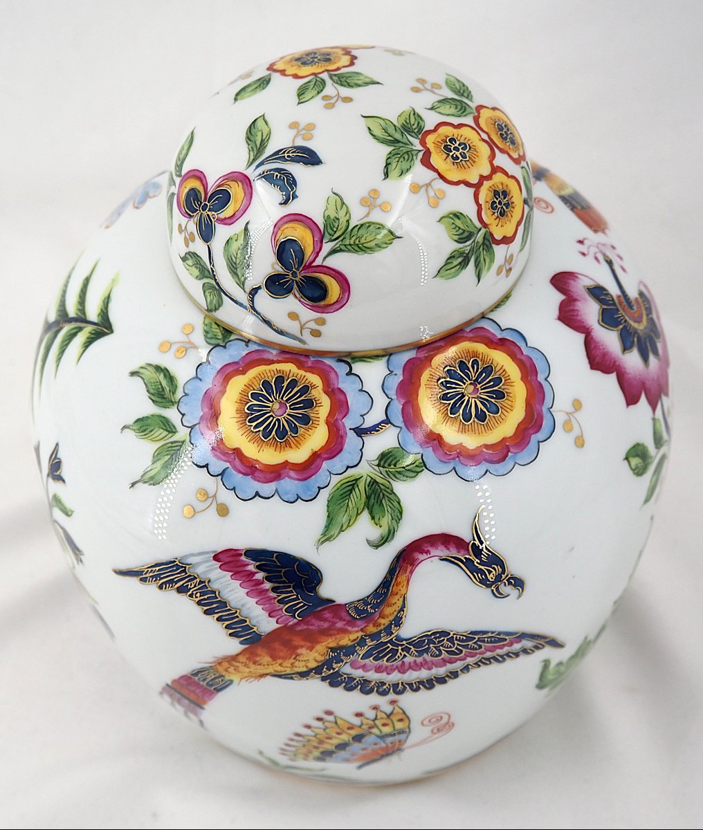 Le Tallec In Paris, Porcelain Covered Pot, Complete, Signed, In Excellent Condition.-photo-2