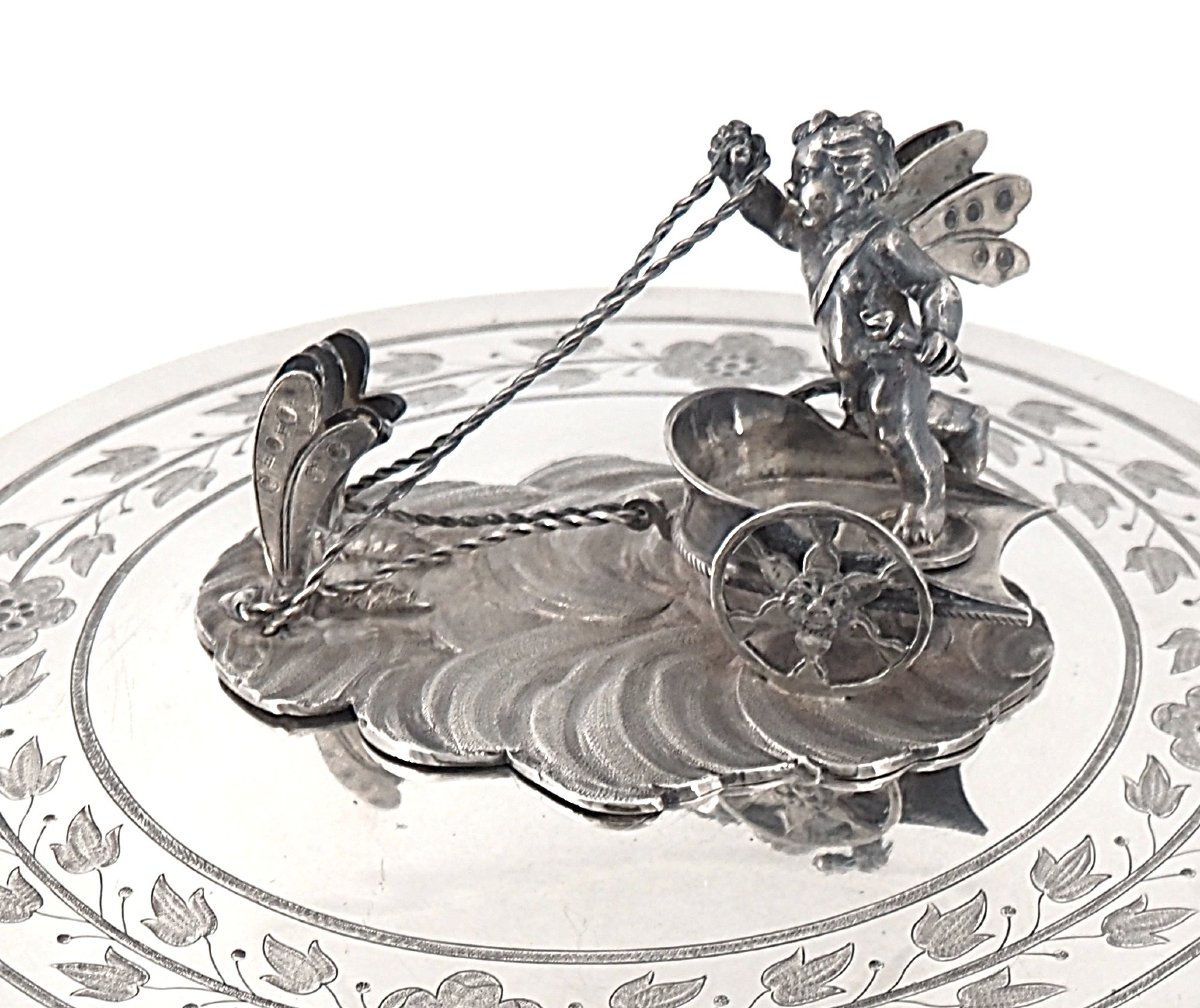 Sucrier couvert argent massif époque Empire, 1er coq, 659 g, excellent état.-photo-2