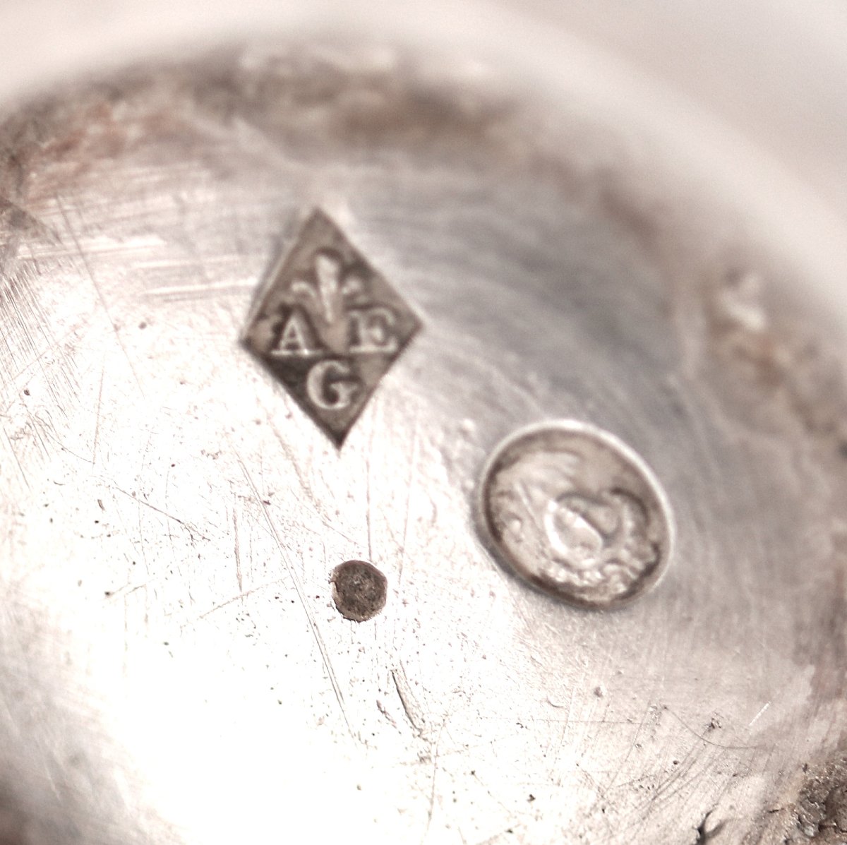 Sucrier couvert argent massif époque Empire, 1er coq, 659 g, excellent état.-photo-6