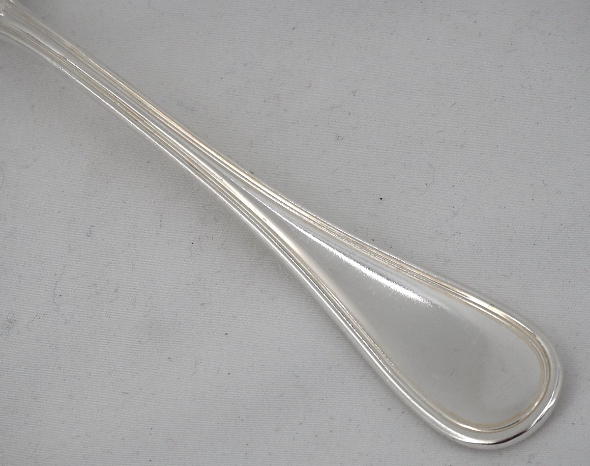 Christofle modèle Albi, 12 couverts de table, métal argenté, 24 pièces, excellent état.-photo-3