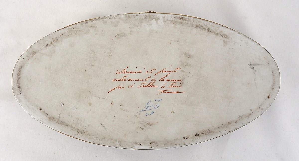 Le Tallec In Paris, Porcelain Bonbonnière, Signed, In Excellent Condition.-photo-7