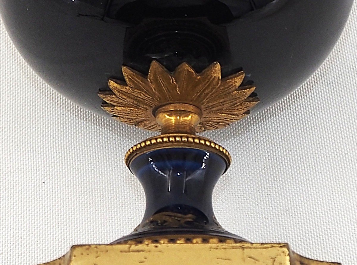 Blue Porcelain Urn Vase From Sèvres, 1847, Louis Philippe, Tuileries Palace-photo-5