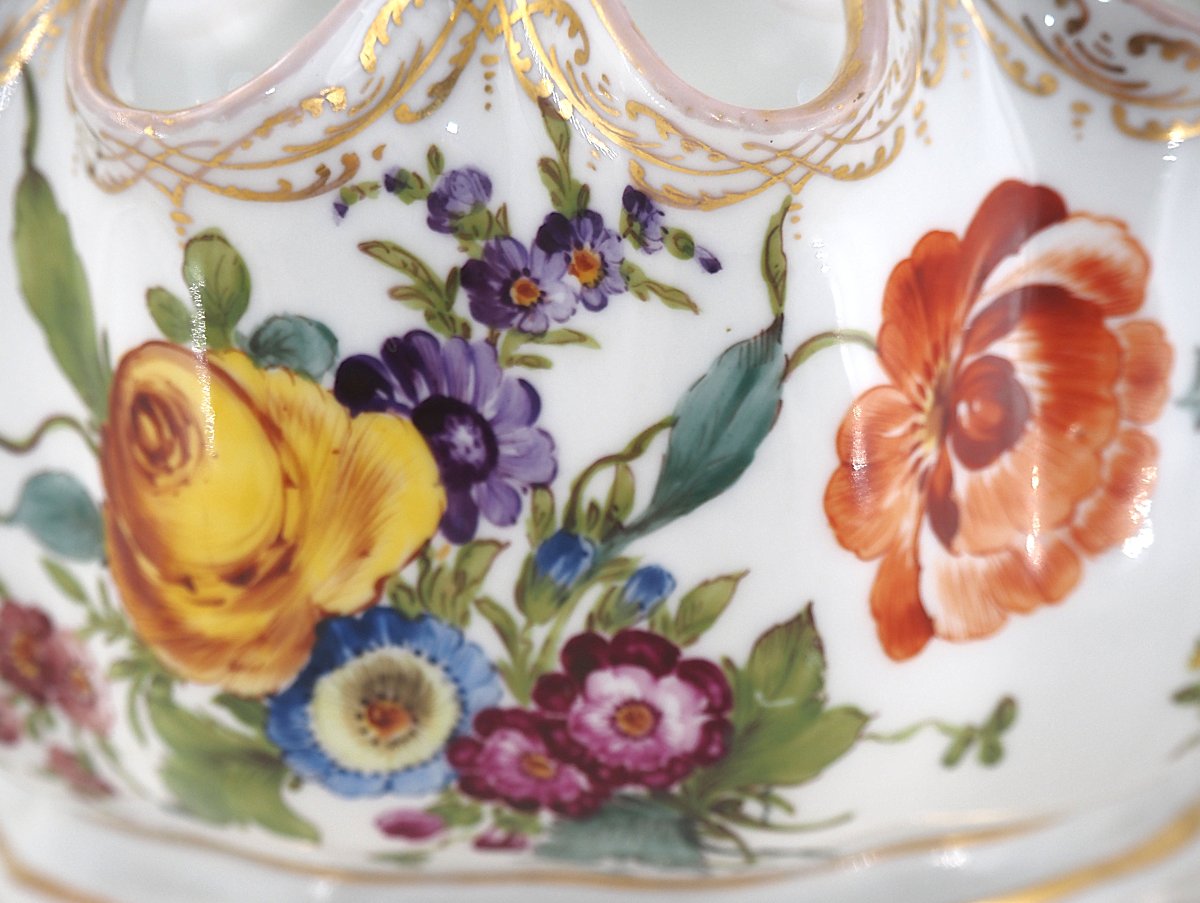 Verrière, rafraîchissoir, porcelaine de Saxe, Dresde, vers 1900, excellent état.-photo-1