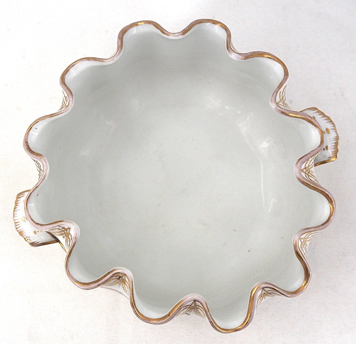 Verrière, rafraîchissoir, porcelaine de Saxe, Dresde, vers 1900, excellent état.-photo-3