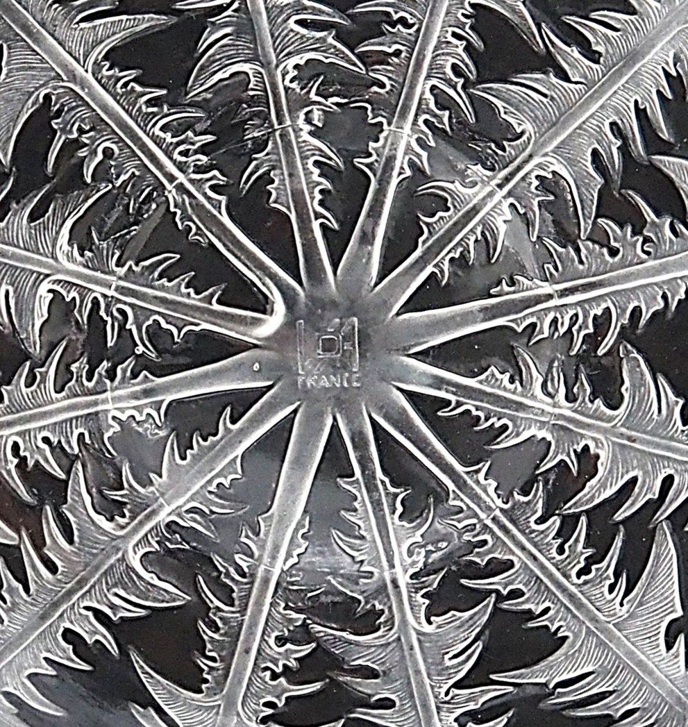 Lalique Vda, Alsatian Glassware, Dandelion Bowl, 29.5 Cm, Excellent Condition, Signed.-photo-2
