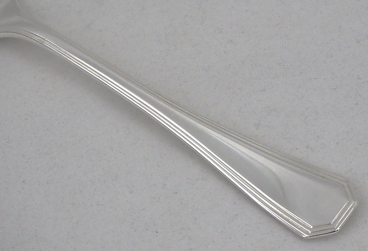 Christofle modèle América, 12 fourchettes à entremets, 17 cm, métal argenté, excellent état.-photo-4